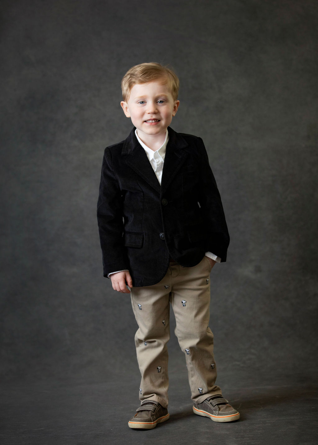 young boy blazer portrait